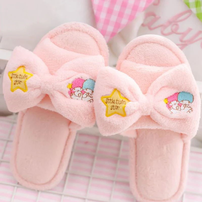 

Cartoon Little Twin Star Melody Winter Indoor Slippers Collection Dolls Toys Stuffed Doll Shoes Gift For Children Love Pet #1300