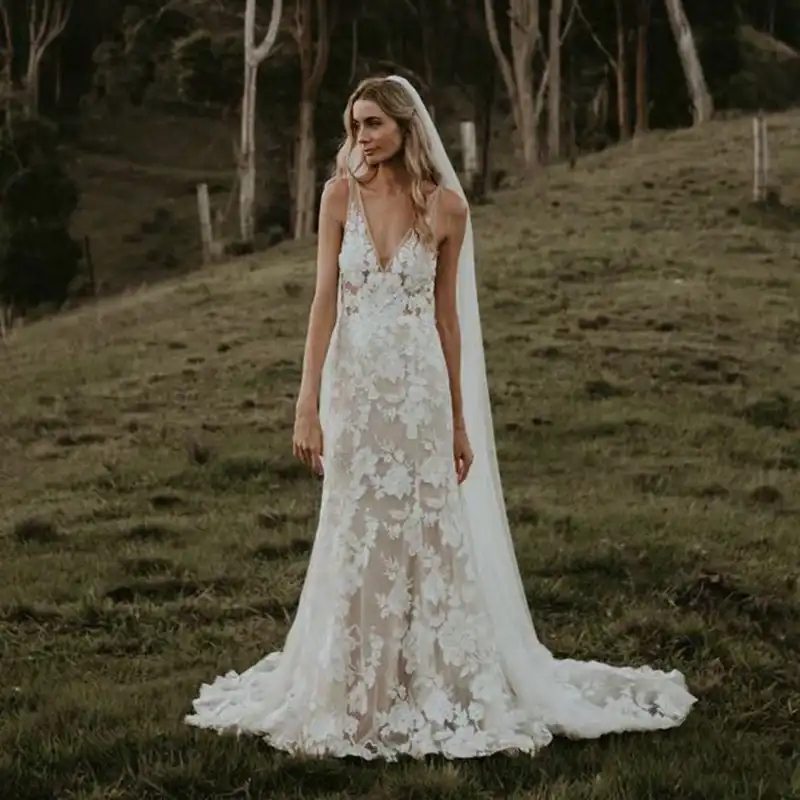 casual mermaid wedding dress