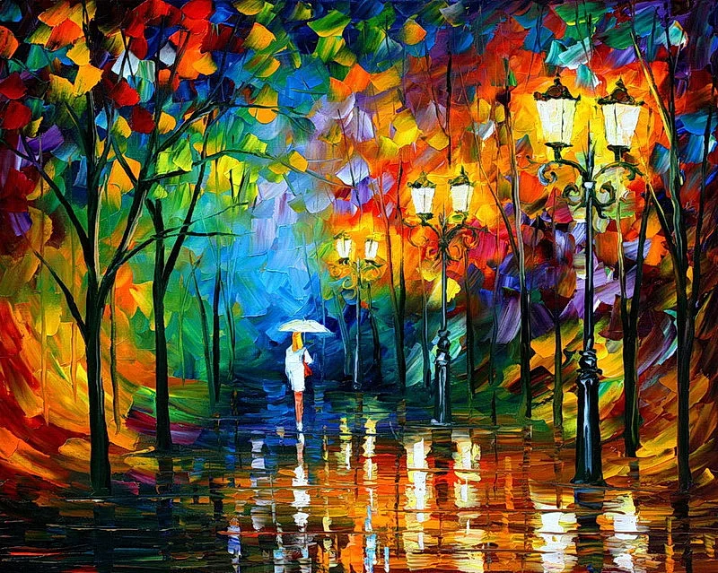 Us 405 10 Offfamous Handmade Painting Reproduction Girl Walking At Path After Rain On Oil Painting Canvas For Home Decor In Painting Calligraphy