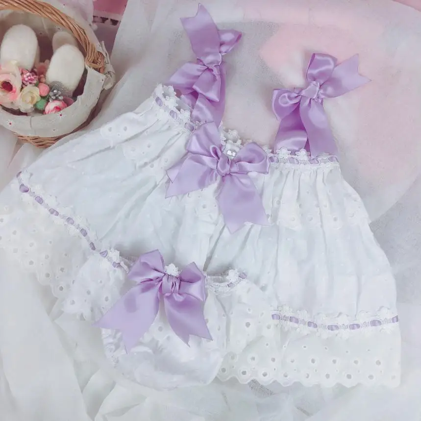 

2019 Summer Spanish Vintage Girls Dress Sleeveless Sling Bow Spliced Dress Toddler Baby Cotton Kids Clothes Modis Vestidos Y1550
