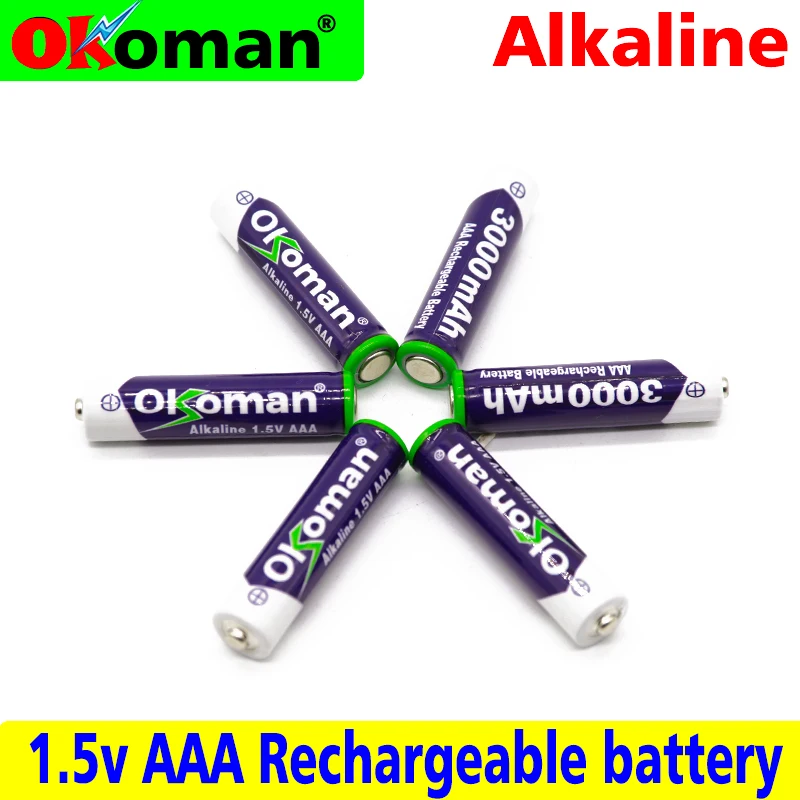 

4-20pcs/lot AAA Battery 3000mah 1.5V Alkaline AAA rechargeable battery for Remote Control Toy light Batery free shipping