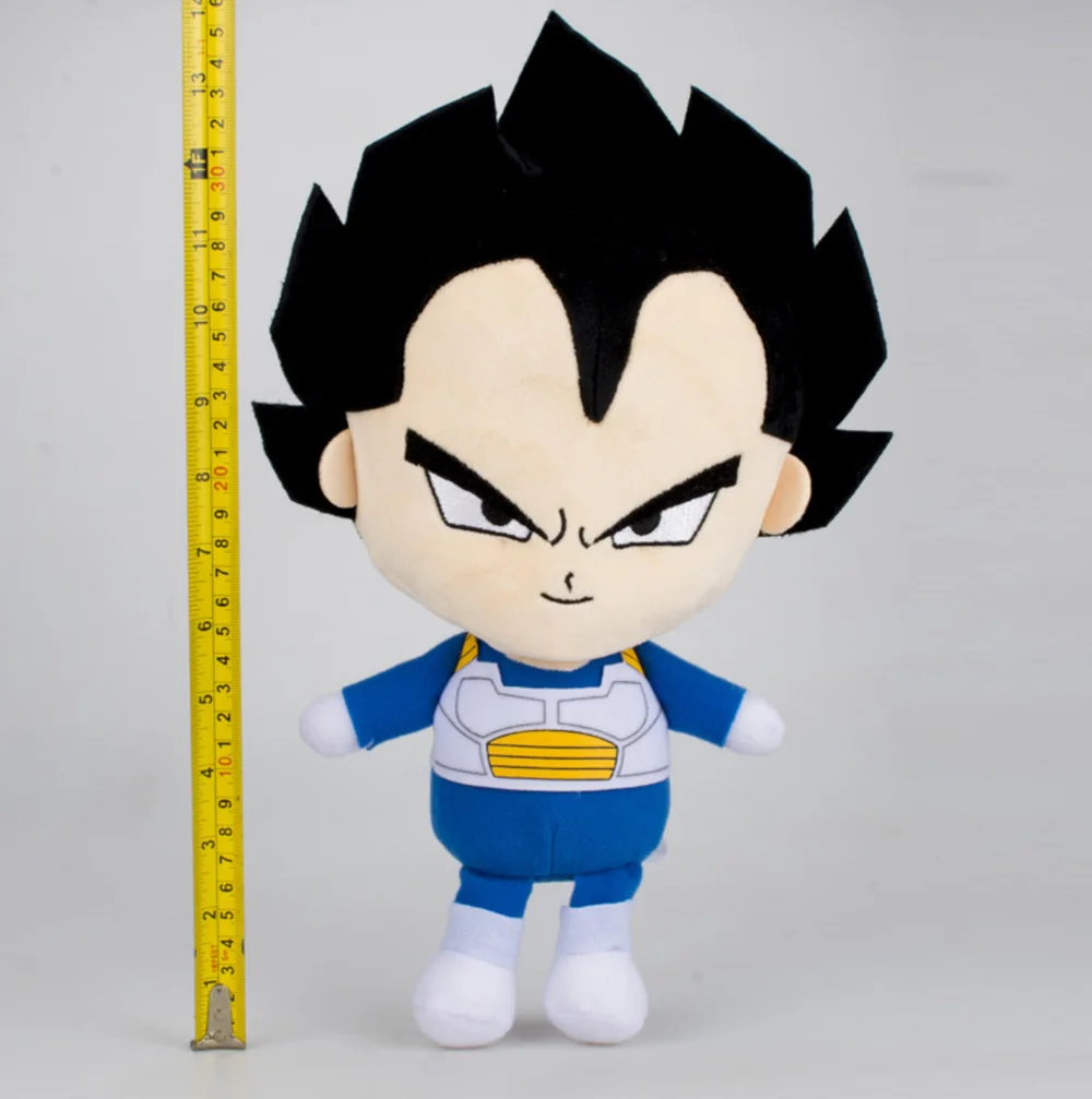 Животные Куклы 8 видов стилей Dragon Ball Z Goku Piccolo Son Gohan трусы Kakarotto Vegeta 30 см плюшевые куклы набивные игрушки в розницу - Цвет: Vegeta Black Hair
