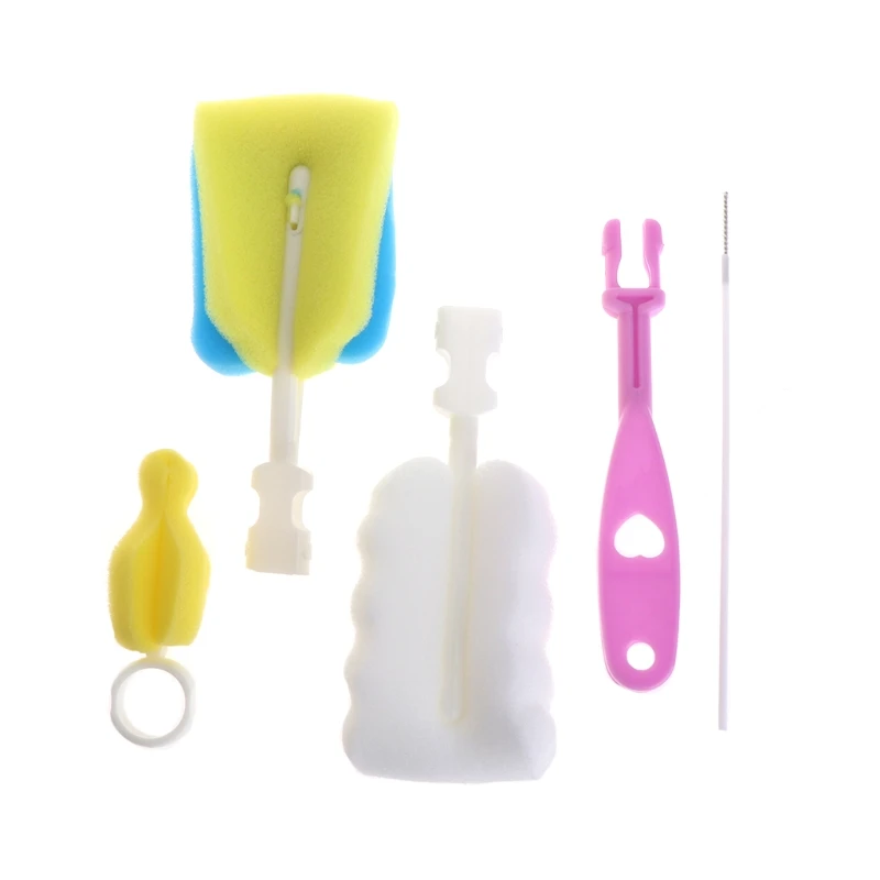 MOmo4pcs/комплект губкой кисти бутылочки чашки стеклянная соска мытье чистой Cleaner Инструмент Conveneient