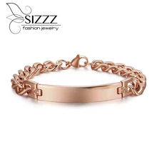 Для женщин цепи Браслеты& браслеты из нержавеющей стали браслет цвета розовое золото браслеты оптом Браслеты