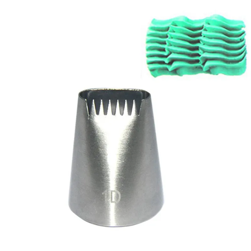 

TTLIFE #1D Stainless Steel Piping Icing Nozzle for Cream Metal Accessories Pastry Tools Weave Cupcake Cake Cream Decoration Tips