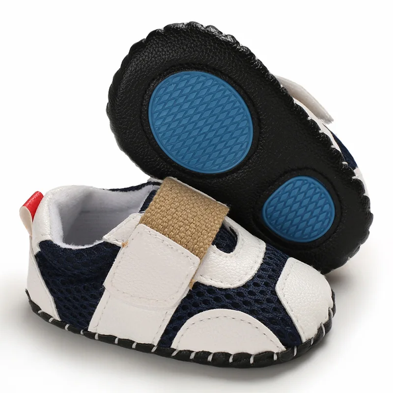 Обувь для мальчика на весну и осень 0-1 лет, повседневная спортивная обувь для малышей с мягкой подошвой, нескользящая обувь для малышей