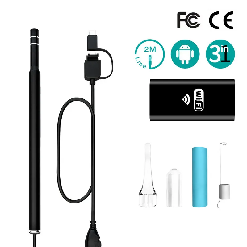5.5MM Endoscope Camera Flexible IP67 Waterproof Soft Cable Inspection 6 LED Light USB Endoscope Borescope Endoscope For Phone (1)