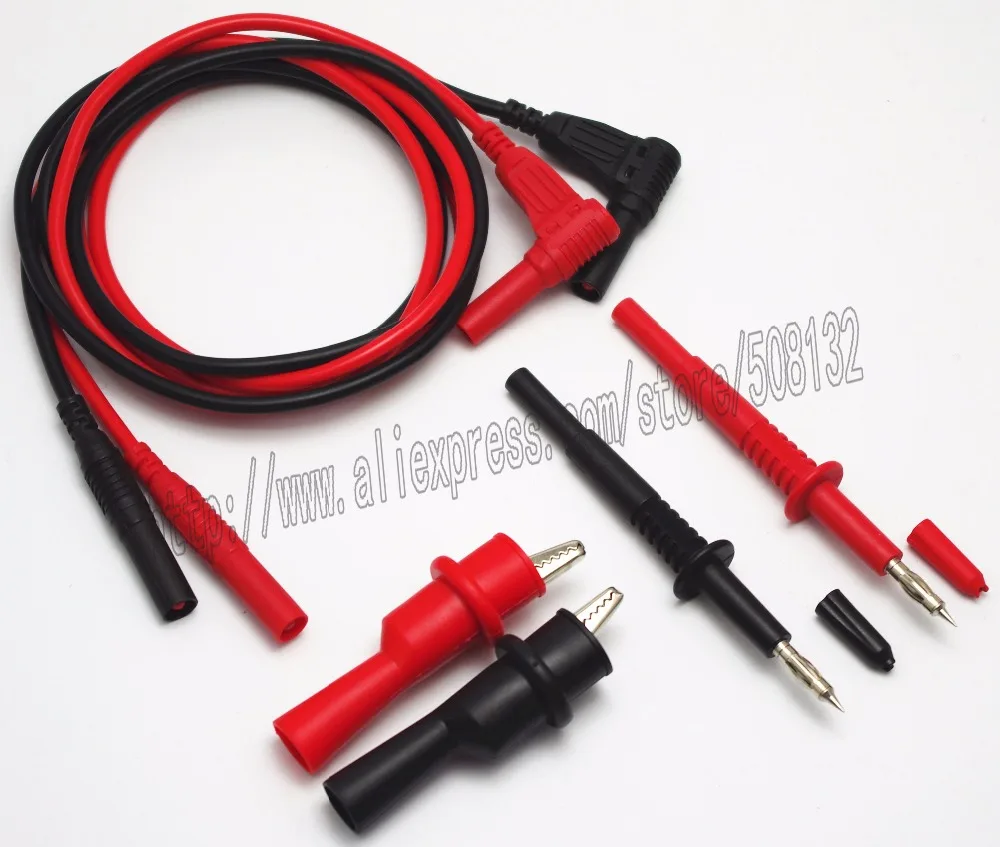 

6-Pieces Electronic Professional Test Lead Kit,Multimeter Accessory Kit,Alligator Clips and Lantern Tip Test Probe and Test Lead