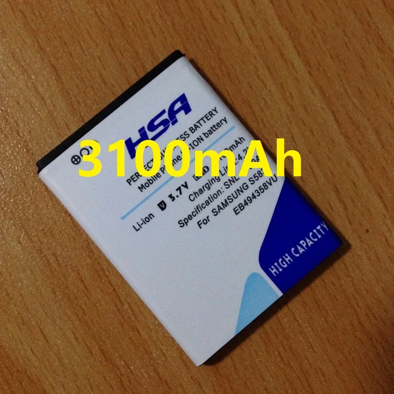 Новый 3100 мАч S6802 B7510 EB494358VU Аккумулятор Для Samsung Galaxy Ace S5830 S5830I S5838 S5660 S5670 i569 i579 i619 S6102