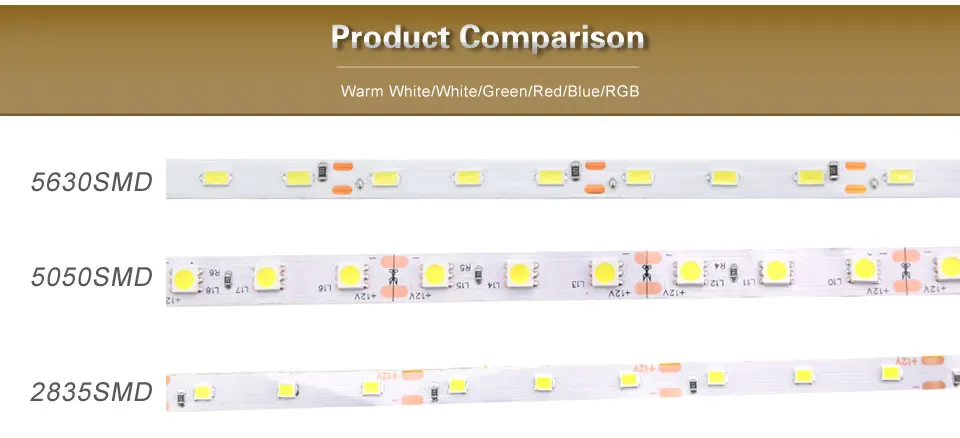 RGB Светодиодная лента 5050 5630 2835 SMD водостойкая 5 м 300 светодиодов 12 В постоянного