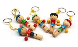 

1PC Mini Wooden Pirate Whistle Musical Toys Gift Colorful Developmental Toy For Baby Kids Lovely Doll Keychain Instrument Toy