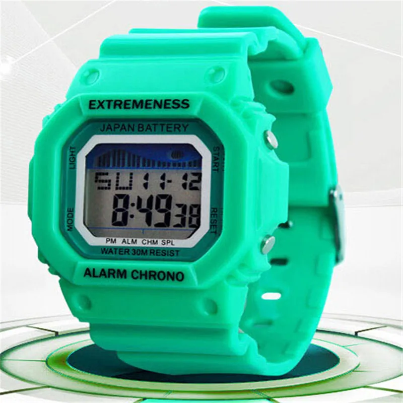Женские спортивные часы, цифровые водонепроницаемые военные часы, студенческие модные многофункциональные наручные часы с будильником, новые часы