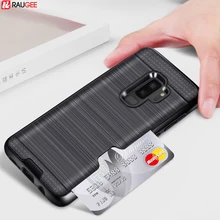 

For Samsung Galaxy S9 Case Luxury Brush Wallet Card Case With Armor Slim Back Protect Hard Case For Samsung Galaxy S9 Plus Cover