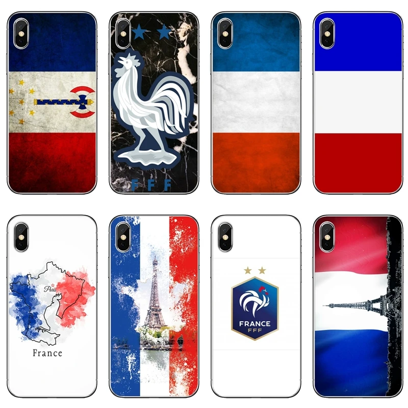 

french National flag slim TPU Soft Accessories phone cover case For Apple iPhone X XR XS Max 8 7 6s 6 plus SE 5s 5c 5 4s 4