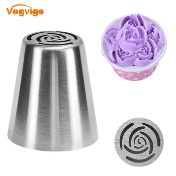 

VOGVIGO Flower Pastry Nozzles Form Nozzles for Art Cake Food Grade Stainless Steel Nozzles for Fondant Cupcake Decorations Molds