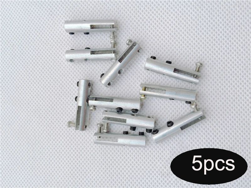

5PCS Servo Linkage Push Rod Head Aluminum Alloy Chuck End Clevis Clip Clamp Suitable for RC Boat Model 1.5-2mm Tie