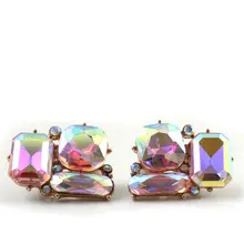 Модные ювелирные изделия нового дизайна оптом персонализированные цвет хрустальна серьга