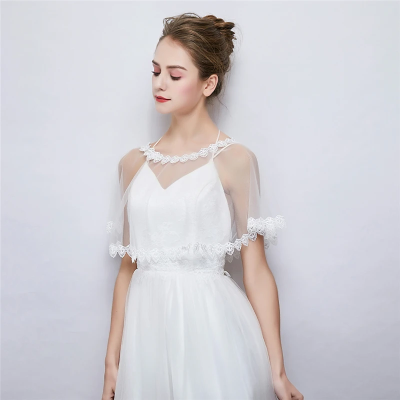 Modern Women Wedding Dress Wrap Bolero Soft Lace Cover Up Modern Women Wedding Dress Wrap Bolero Soft Lace Cover Up Jacket Evening Cape Coat Accessories In Jackets