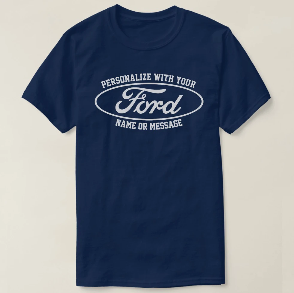 Мужская футболка с принтом хлопковая коротким рукавом овальная Ford женская 2019 |