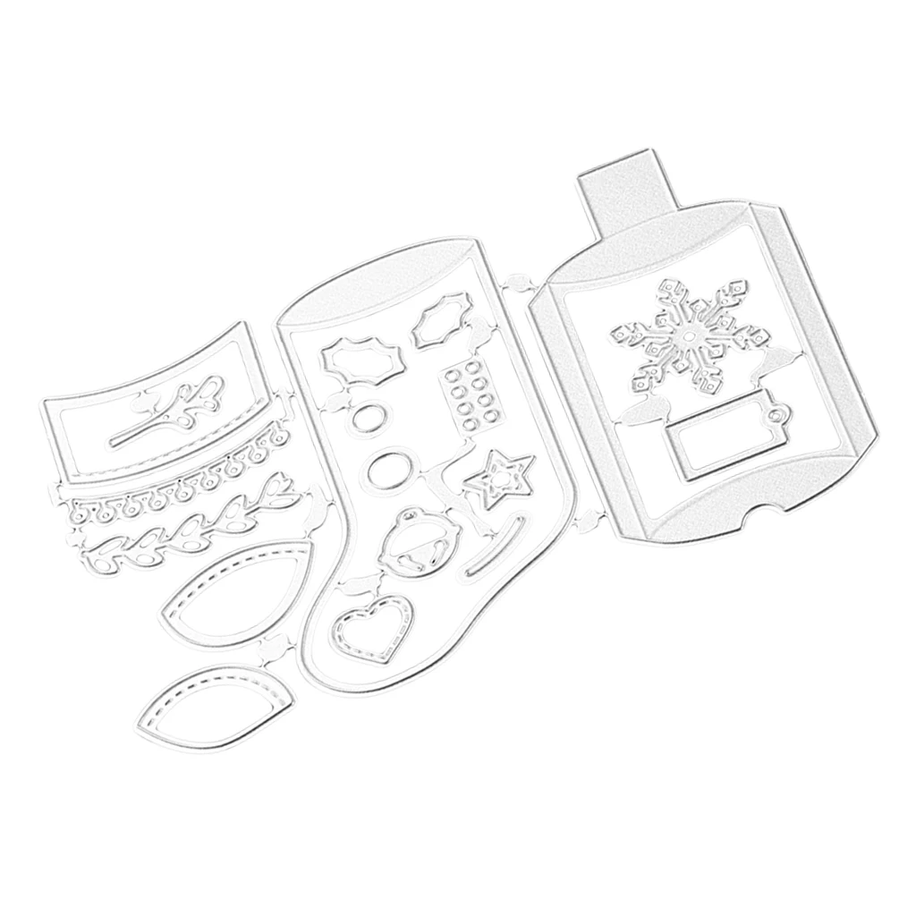 Metal Sock Case Shape Cutting Dies Scrapbooking Card Die-Cut Memory Box Dies
