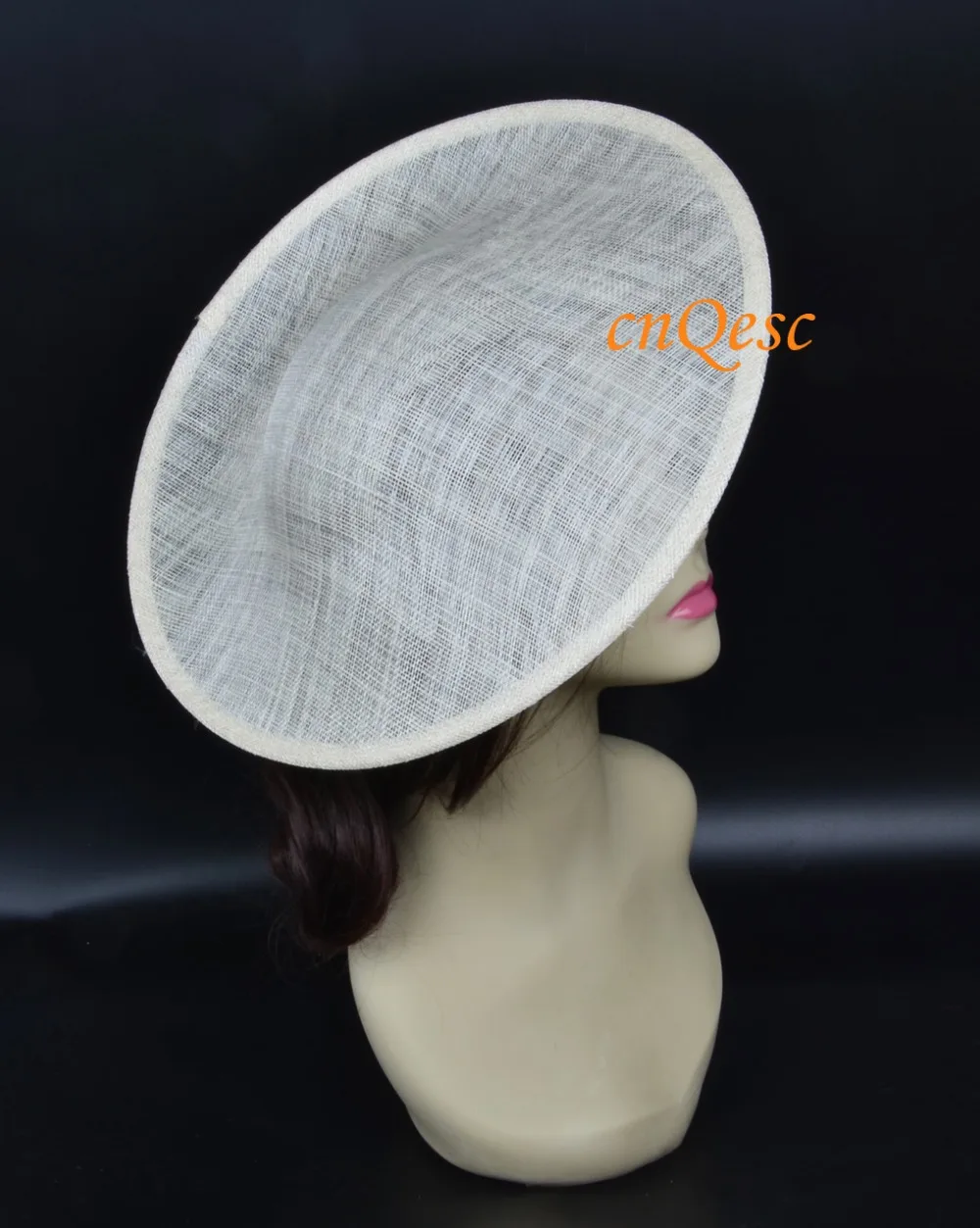 Cream ivory sinamay binding large saucer sinamay base for fascinator