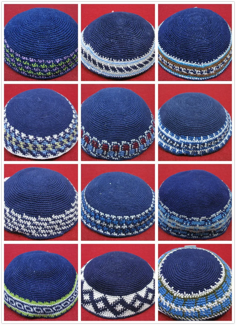 Высокое качество ручной вязки YARMULKE KIPPAH синий топ KIPPOT под запрос сначала