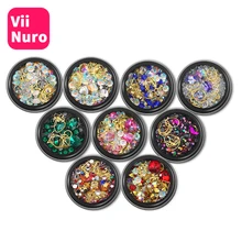 ViiNuro 12 стилей кристаллы смесь стразов украшение для ногтей Дизайн Кристалл украшения для ногтей 3D украшения для ногтей для маникюра