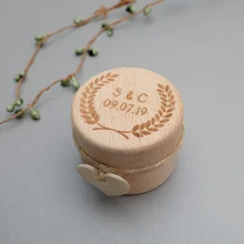 Персонализированные Свадебные кольца коробка, пользовательские кольца шкатулка, деревенская деревянная коробочка для обручальных колец, подарок на Свадебное предложение