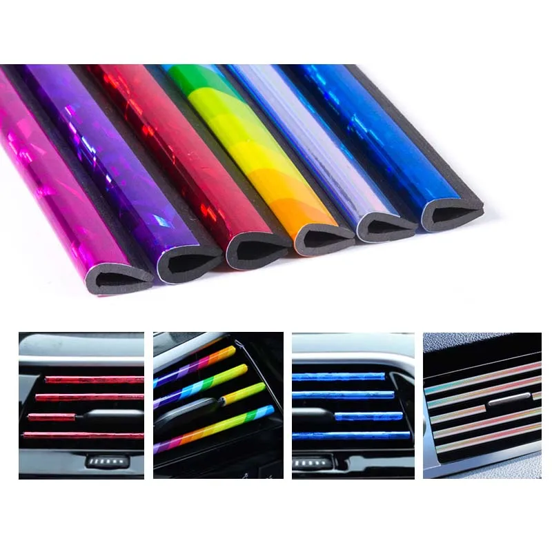 

DIY 10pcs Car Air Vent Grille Strip U Type Air Conditioner Outlet Rim Trim Decoration Car Styling