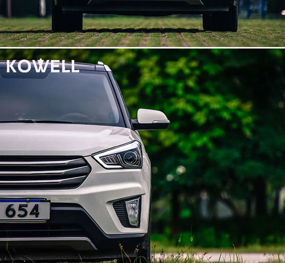 KOWELL автомобильный Стайлинг для hyundai IX25 головной светильник s- Creta светодиодный головной светильник DRL Дневной ходовой светильник Bi-Xenon HID аксессуары