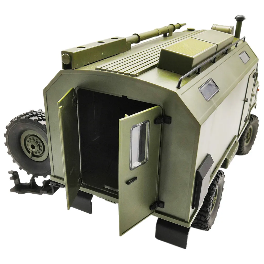 WPL B24ZH 1:16 2 4G 4WD RC военный грузовик внедорожный Рок Гусеничный RTR зеленый с