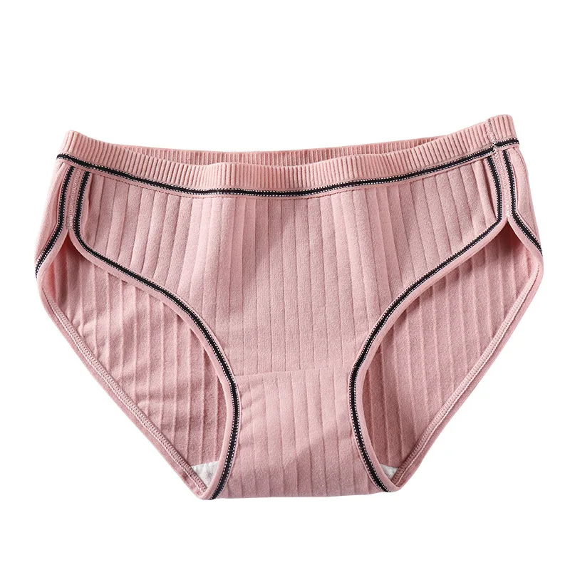 Underwear Women New Thread Cotton Panties For Ladies Mid-Rise Plus Size Sports Underpants Female Intimates Briefs |