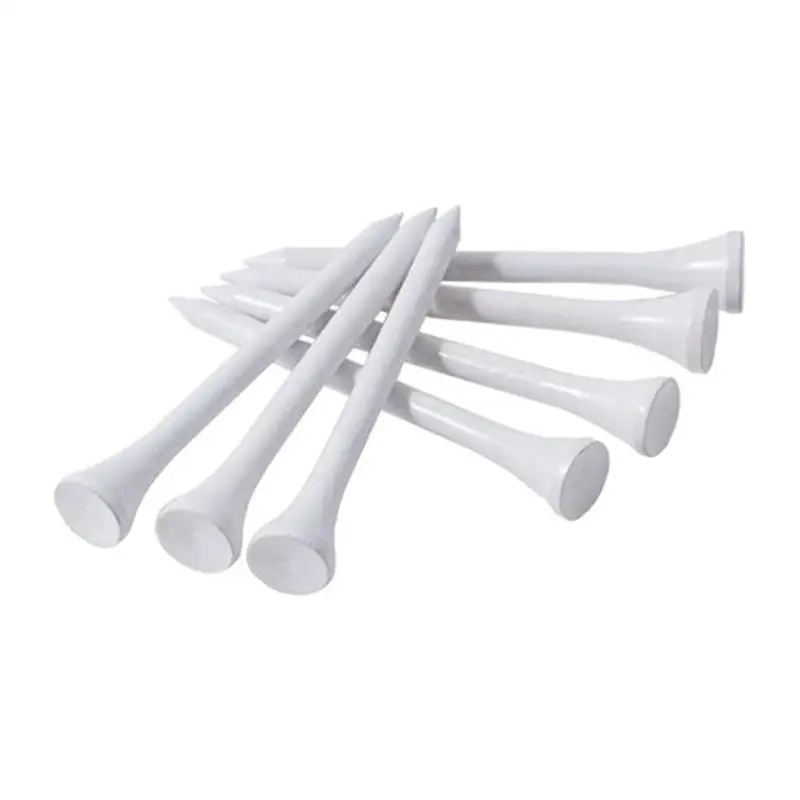 

100pcs 70mm Wooden Golf Accessories (White)