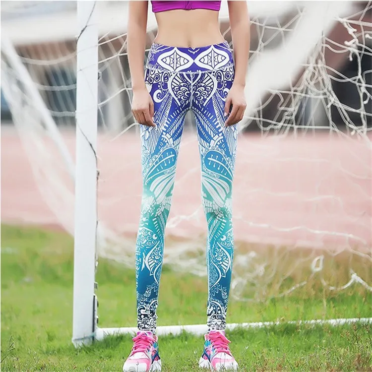 

Stunning Beautiful Yoga Pants High Waist Floral Printed Leggings Thin and quick-drying Women's Tracksuit Running Fitness Pants