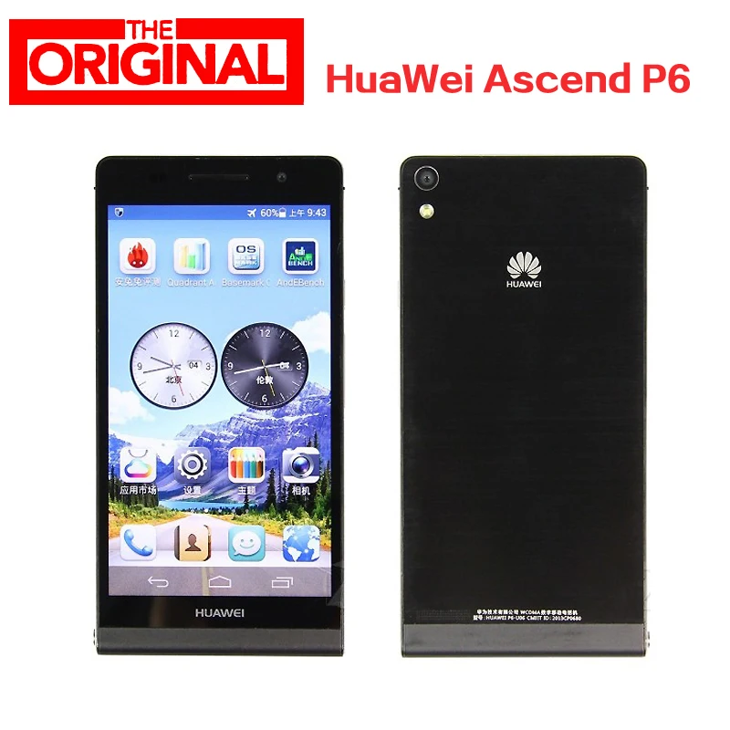 

Stock Global Firmware HuaWei Ascend P6 SmartPhone Hisilicon K3V2 Quad Core 2GB RAM 8GB ROM Android 4.2 4.7 Inch IPS 1280X720