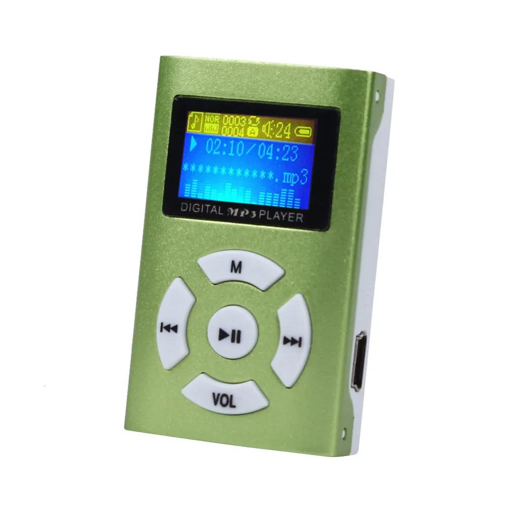New Top SALE fashion USB Mini MP3 Player LCD Screen Support 32GB Micro SD TF Card Slick stylish design Sport Compact 605#