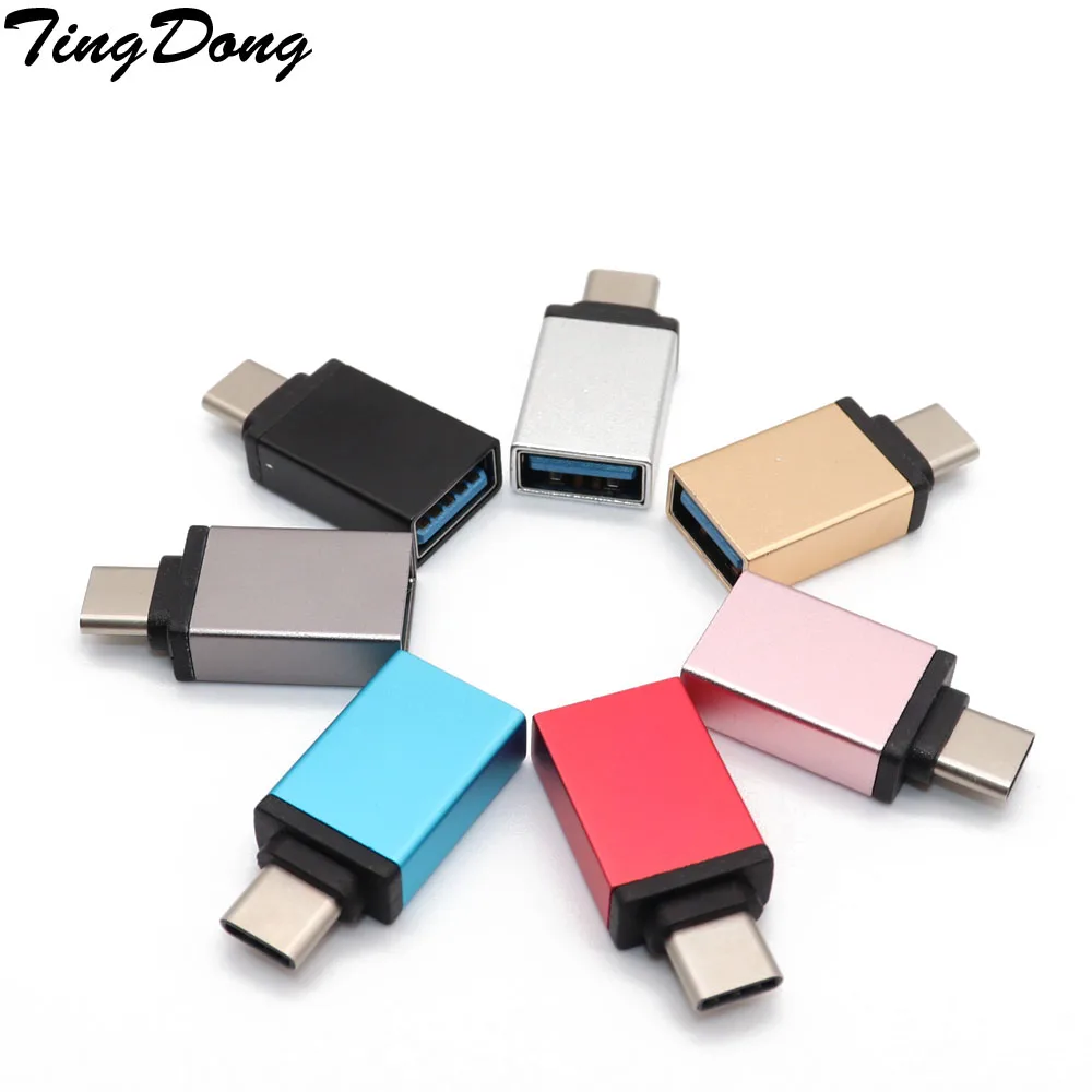 

Type-C to USB Adapter OTG Converter USB 3.0 Convert to Type C USB-C Port Adapter Charging Sync for MacBook for Pixel for Lumia