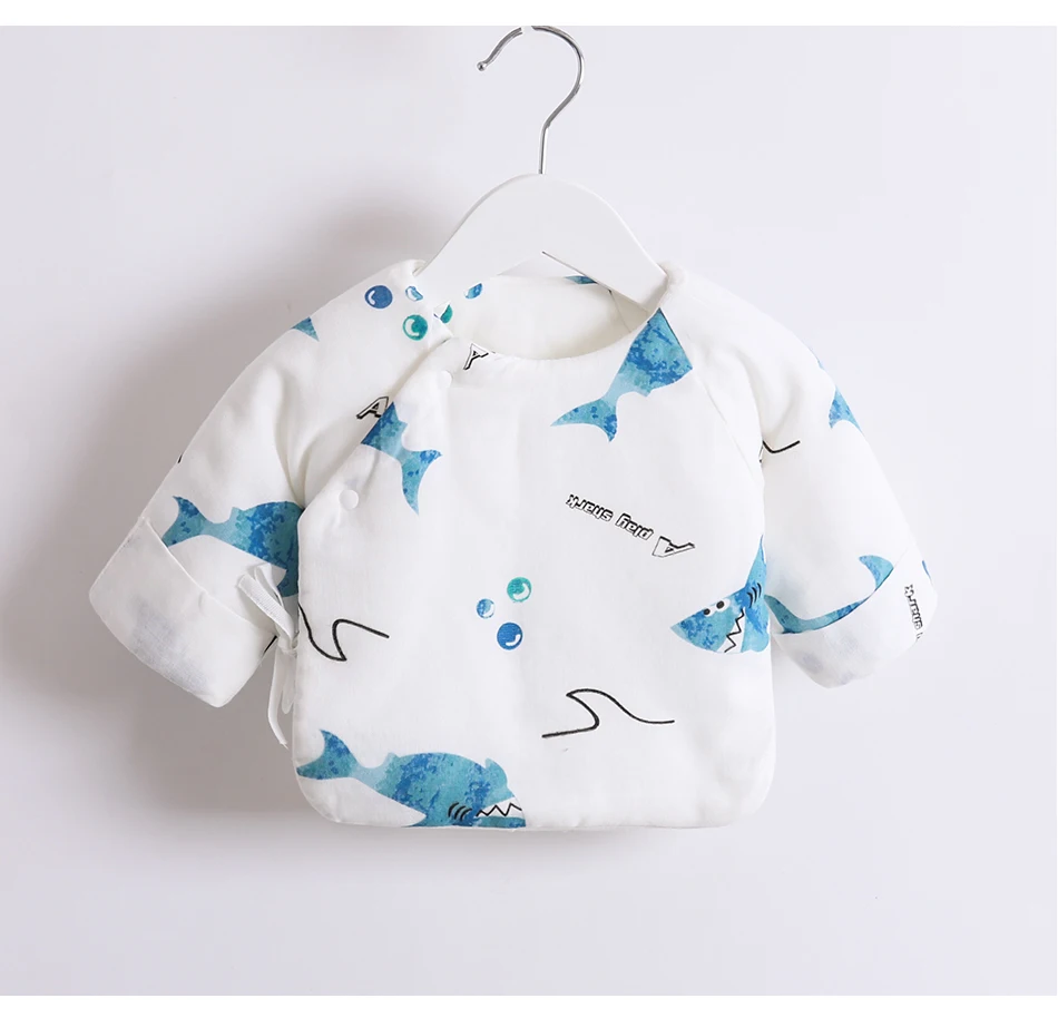 Осенне-зимняя новая одежда для новорожденных хлопковый вышитый жакет детская одежда из хлопка мочи влажный пояс Handguard хлопок половина Bac