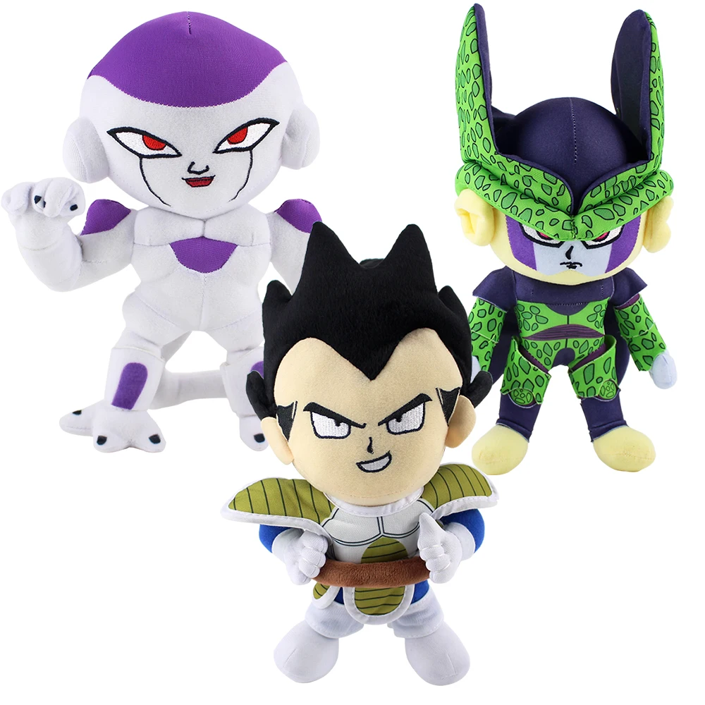 

24/25cm 3 style Dragon Ball Z Figure Plush Toys Vegeta,Cell,Frieza Figures Soft Stuffed Plush Dolls