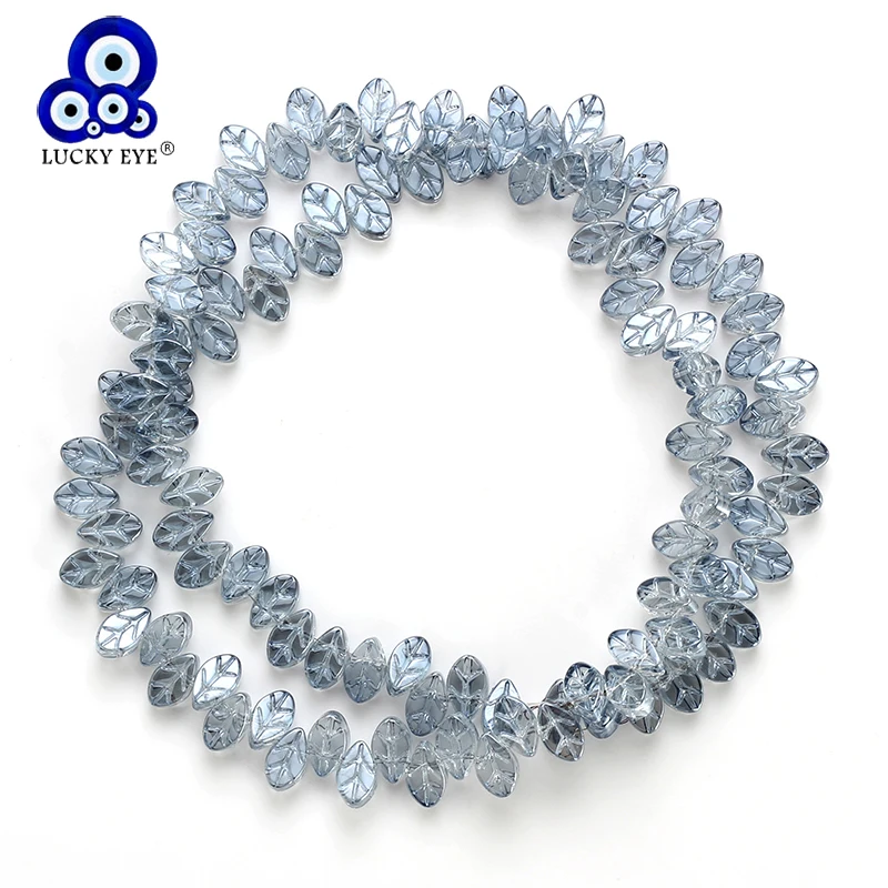 

Lucky Eye 1 string Leaf Shape Stone Beads Crystal Colorful Beads Spacer Beads For Bracelet Necklace Jewelry Making EY4840