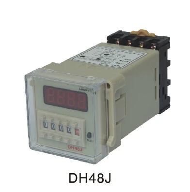 

220VAC digital preset counter relay 1-999900 LED display 11 pin panel installed DH48J-A SPDT per-formative number counter