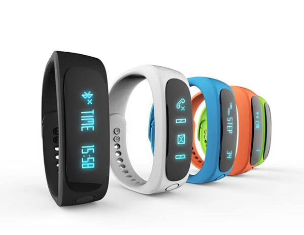 Smart Bracelet E02 waterproof anti lost Wearable Sport Fitness Tracker Smartband Bluetooth For IOS Android Iphone