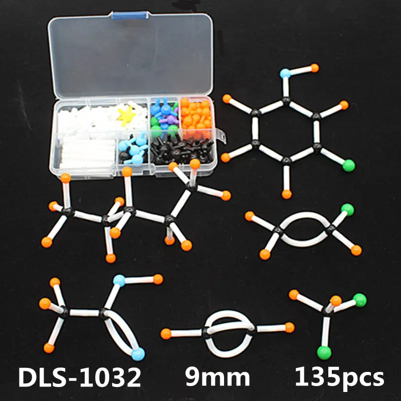 Оптовая продажа органических химия, Молекулярная модель комплект DLS-1032 модель атома для средней школы преподавателей и студентов