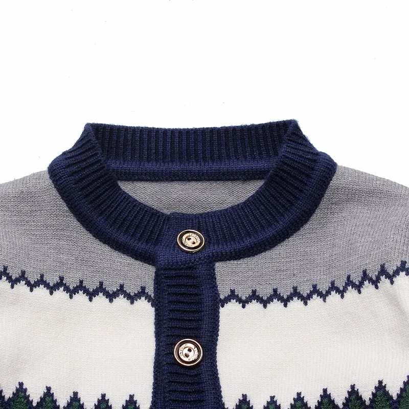 2016 Boys Sweaters Striped Cotton Top Knit Infant Outfit With Button Boy Tee Winter Warm Outerwear Cute Kids Clothes Cardigans (7)
