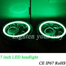 2 шт. 1 компл. Легко установить двойной луч " светодио дный круглые светодиодные фары светодио дный фары, H4 Здравствуйте Low 45 Вт светодио дный светодиодные фары комплект