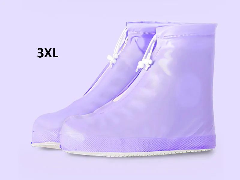 3 цвета, велосипедная обувь, водонепроницаемые ветрозащитные непромокаемые сапоги, черные чехлы для обуви многократного применения для мужчин и женщин, велосипедная обувь - Цвет: Purple 3XL