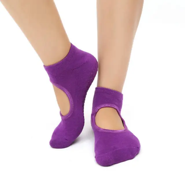 Women round Yoga Socks Ladies Ballet Dancing socks Anti slip sports