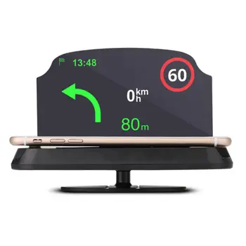 

Whosale Car Phone Holder Hud Display Projector Compatible With Most Phones GPS HUD Head Up Display Holder