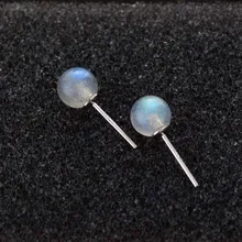 Новые серьги-гвоздики 6 мм Лабрадорит женские серьги праздничные свадебные подарки изысканные женские элегантные ювелирные изделия оптовик