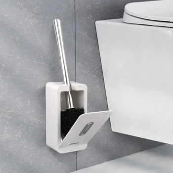 

Plastic Toilet Cleaning Brush Thicken Brush and Holde Set Toilet Cleaner Toilet Brush for Restroom Bathroom